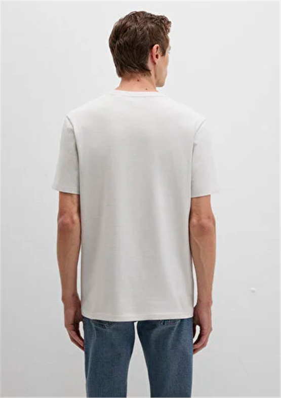 Mavı M0612936-80192 Antartıka Mavısı Erkek Regular Mavı Baskılı T-Shırt