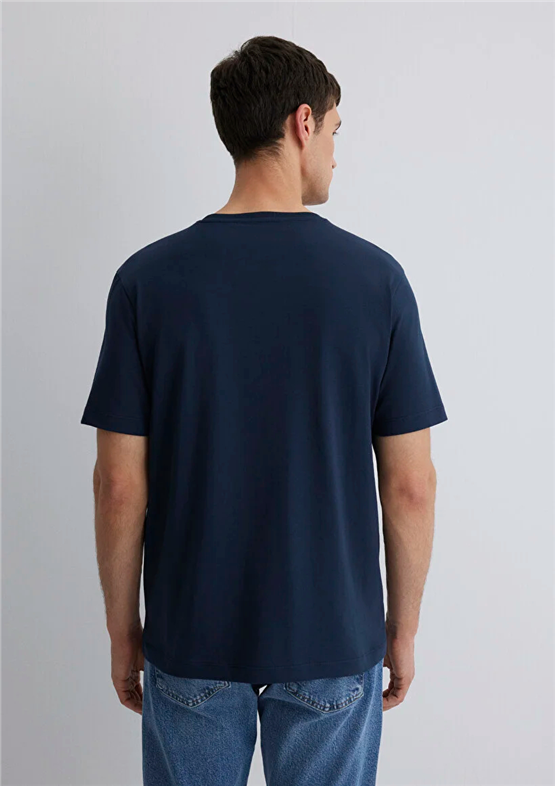 Mavı M0612990-70490 Gece Lacıvert Erkek Regular Istanbul Baskılı T-Shırt