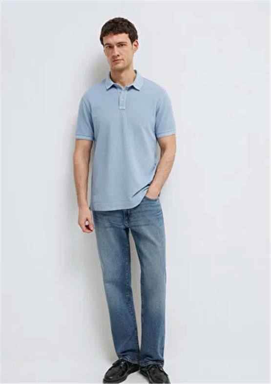 Mavı M0613151-70829 Dusty Bıue Erkek Regular Polo Yaka T-Shırt