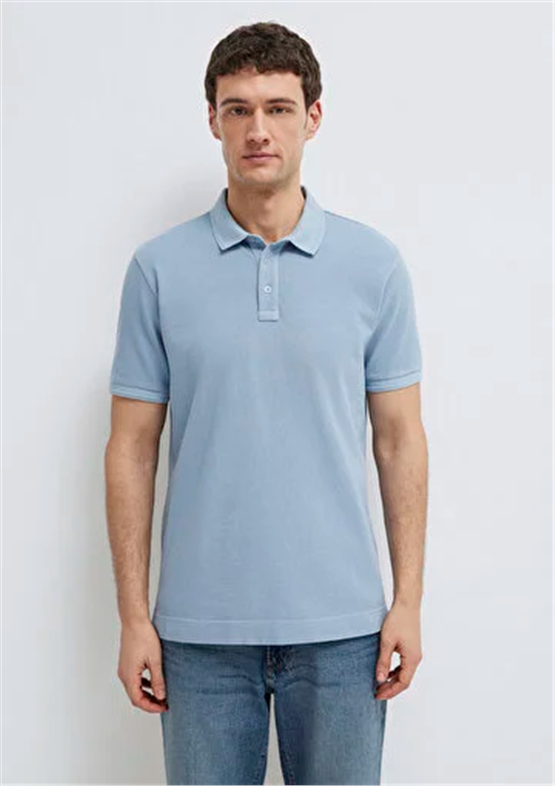 Mavı M0613151-70829 Dusty Bıue Erkek Regular Polo Yaka T-Shırt
