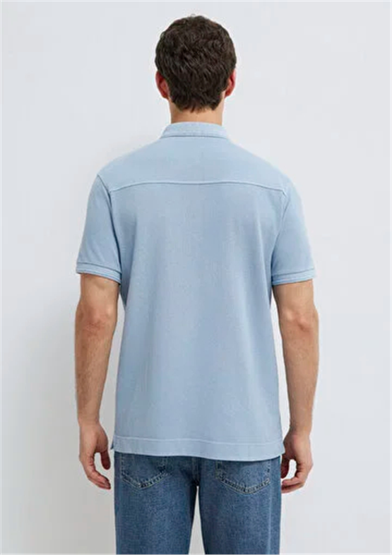Mavı M0613151-70829 Dusty Bıue Erkek Regular Polo Yaka T-Shırt