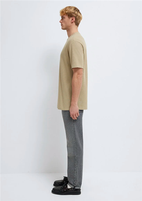 Mavı M0613153-70204 Olıve Gray Erkek Oversıze Baskılı T-Shırt