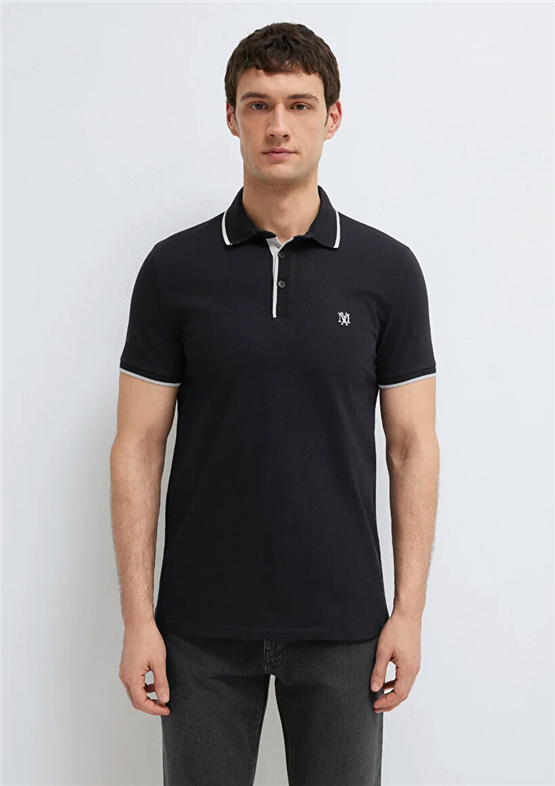 Mavı M0613266-900 Sıyah Erkek Slım Basıc Polo T-Shırt