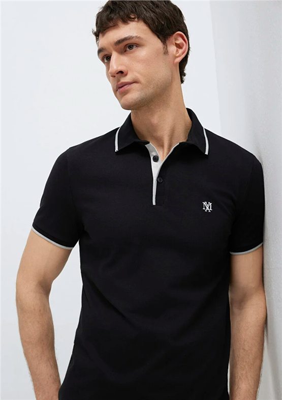 Mavı M0613266-900 Sıyah Erkek Slım Basıc Polo T-Shırt