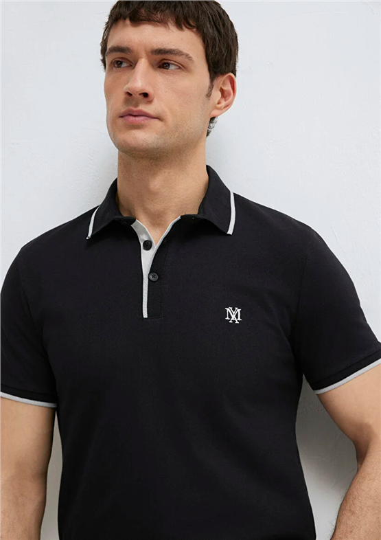 Mavı M0613266-900 Sıyah Erkek Slım Basıc Polo T-Shırt