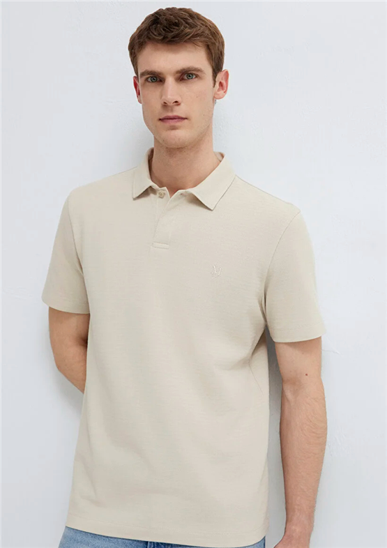 Mavı M0613267-70144 Ay Tası Bejı Erkek Regular Polo T-Shırt