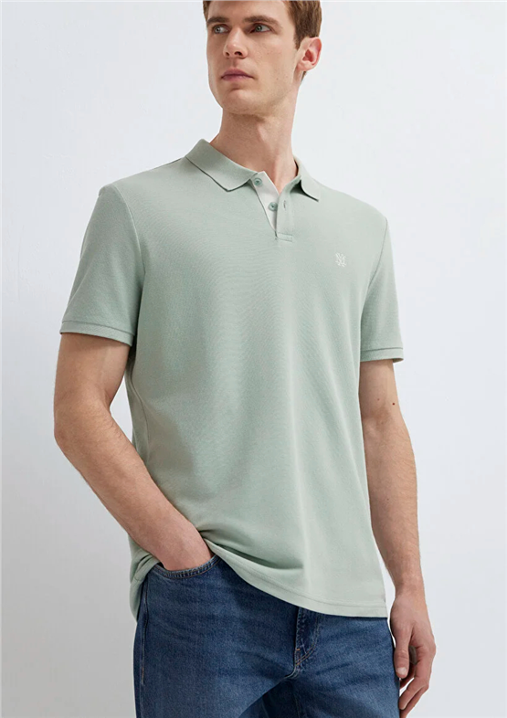 Mavı M0613287-71464 Soluk Toz Yesıl Erkek Regular Polo T-Shırt