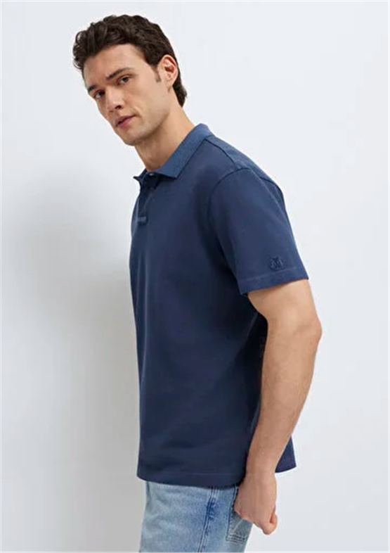 Mavı M0613311-70497 Derın Lacıvert Erkek Oversıze Polo T-Shırt