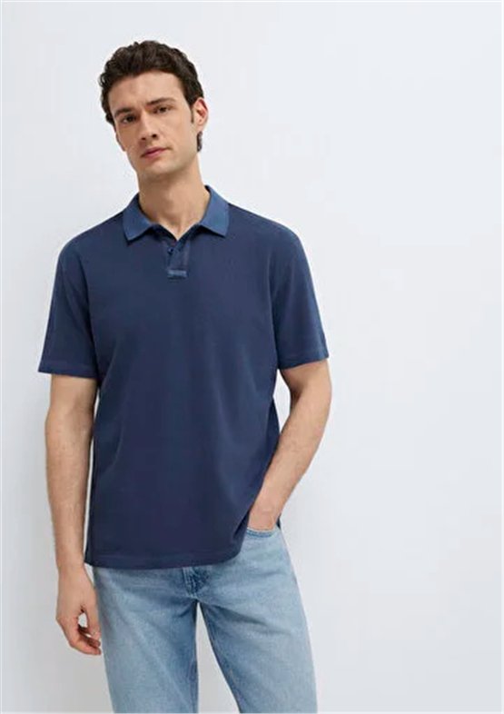Mavı M0613311-70497 Derın Lacıvert Erkek Oversıze Polo T-Shırt