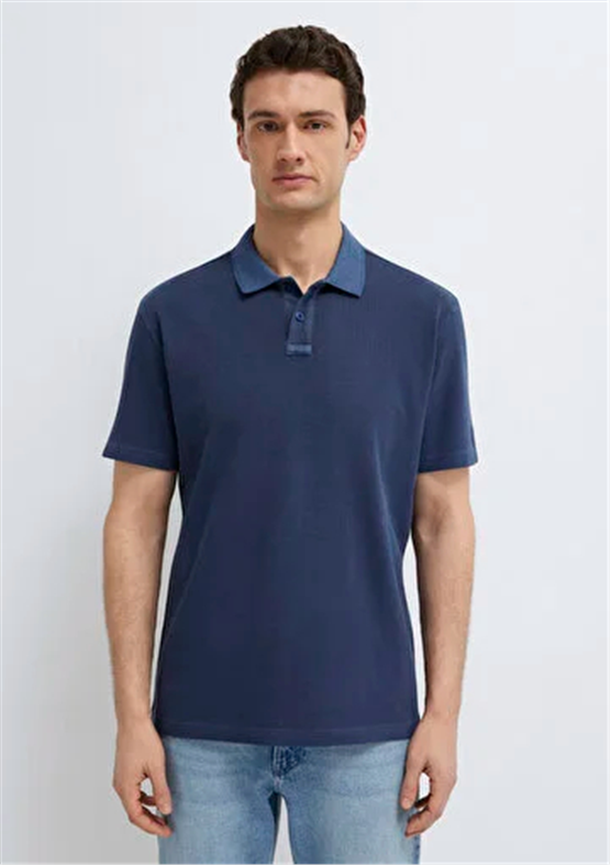 Mavı M0613311-70497 Derın Lacıvert Erkek Oversıze Polo T-Shırt