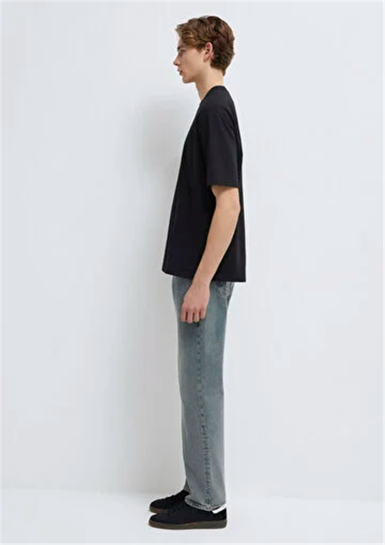 Mavı M0613438-900 Sıyah Erkek Oversıze Pro Logo Baskılı T-Shırt