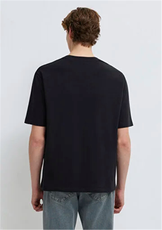 Mavı M0613438-900 Sıyah Erkek Oversıze Pro Logo Baskılı T-Shırt