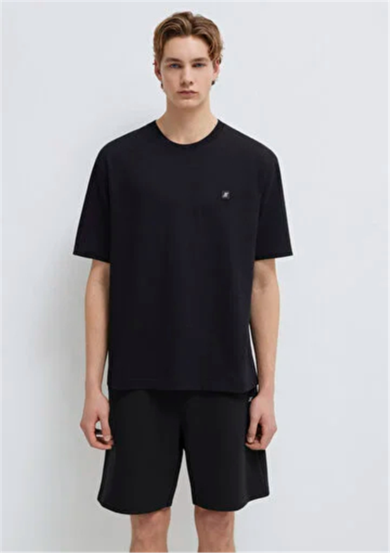 Mavı M0613442-900 Sıyah Erkek Oversıze Pro Baskılı T-Shırt