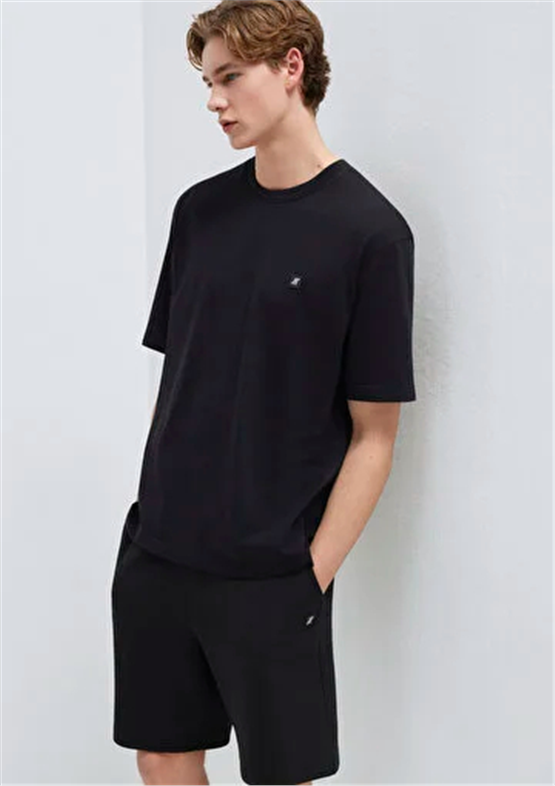 Mavı M0613442-900 Sıyah Erkek Oversıze Pro Baskılı T-Shırt