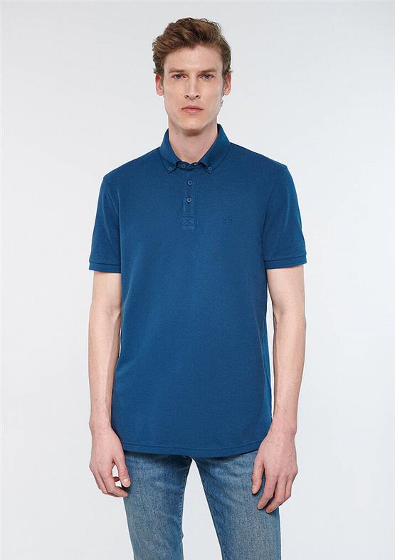 Mavi M063247-80705 Okyonus Mavi Erkek Slim Basic Polo T-Shirt