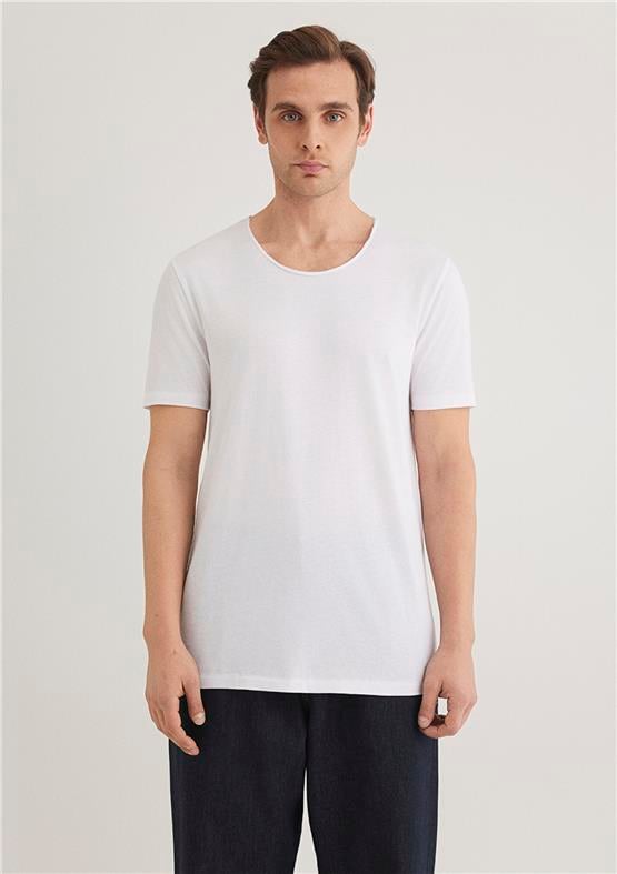 Mavi M064019-620 Beyaz Erkek Fitted T-Shirt