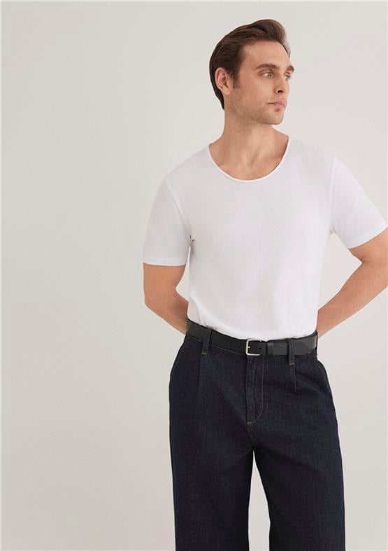 Mavi M064019-620 Beyaz Erkek Fitted T-Shirt