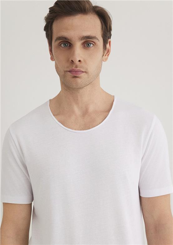 Mavi M064019-620 Beyaz Erkek Fitted T-Shirt