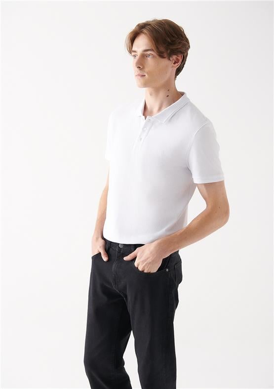 Mavi M064946-27879 Beyaz Erkek Polo T-Shirt