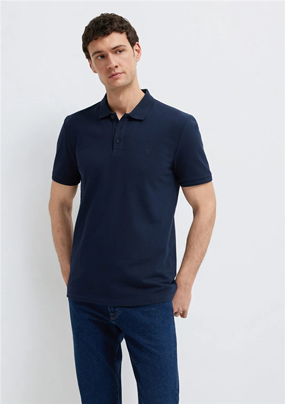 Mavı M064946-70490 Gece Lacıvert Erkek Slım Basıc Polo T-Shırt