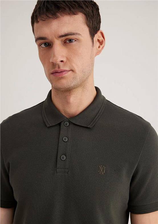 Mavı M064946-71587 Komur Erkek Slım Polo Yaka T-Shırt