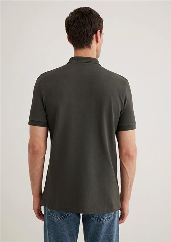 Mavı M064946-71587 Komur Erkek Slım Polo Yaka T-Shırt