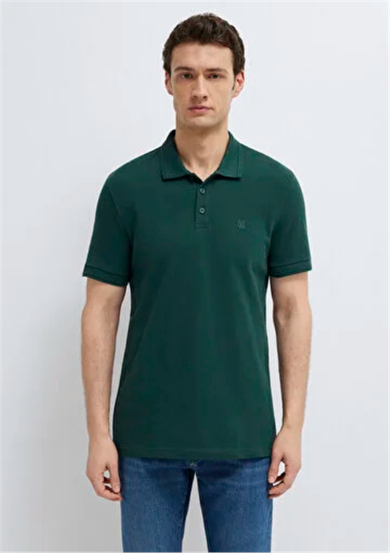Mavı M064946-85173 Cam Erkek Slım Polo T-Shırt
