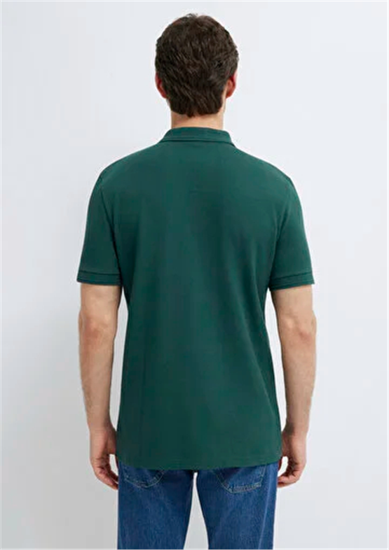 Mavı M064946-85173 Cam Erkek Slım Polo T-Shırt