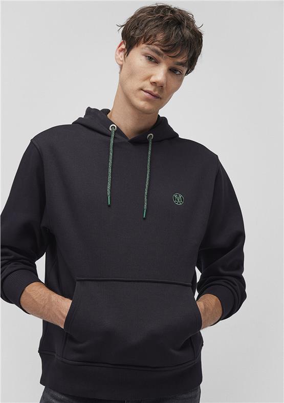 Mavi M065809-900 Siyah Erkek Fermuarlı Kapuşonlu Basic Sweatshirt