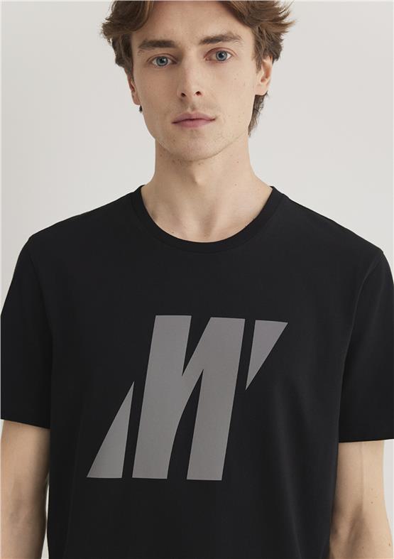 Mavi M066000-900 Siyah Erkek Slim Baskılı T-Shirt