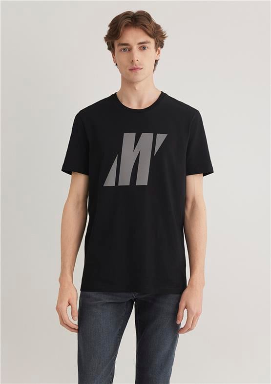 Mavi M066000-900 Siyah Erkek Slim Baskılı T-Shirt