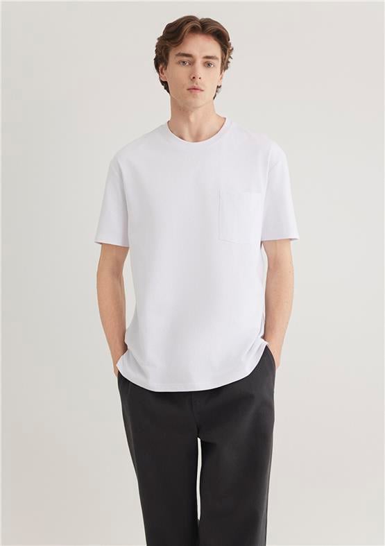 Mavi M066248-620 Beyaz Erkek T-Shirt