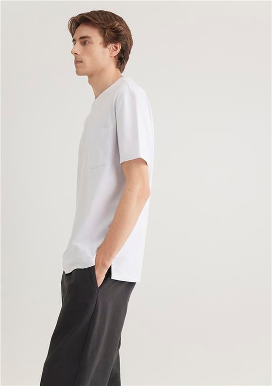 Mavi M066248-620 Beyaz Erkek T-Shirt