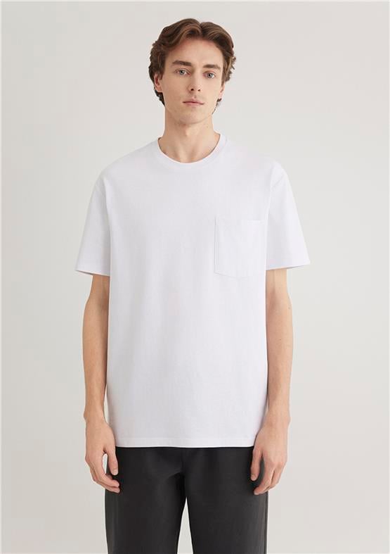 Mavi M066248-620 Beyaz Erkek T-Shirt