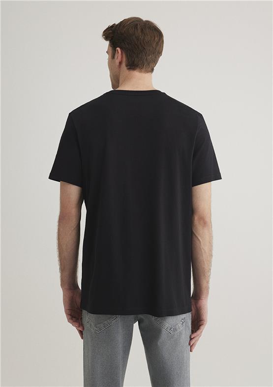 Mavi M066841-900 Siyah Erkek Mavi Baskılı T-Shirt