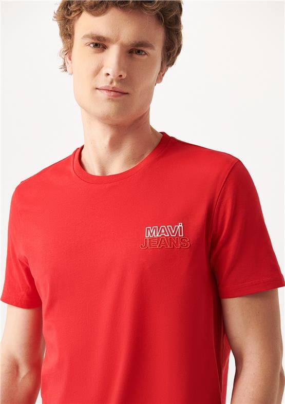 Mavi M066843099 Çin Kırmızısı Erkek T-Shirt