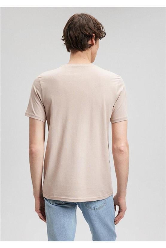 Mavi M066846-70043 Mantar Erkek Slim Mavi Baskılı T-Shirt