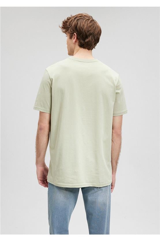 Mavi M066846-85873 Desert Sage Erkek Slim Mavi Baskılı T-Shirt