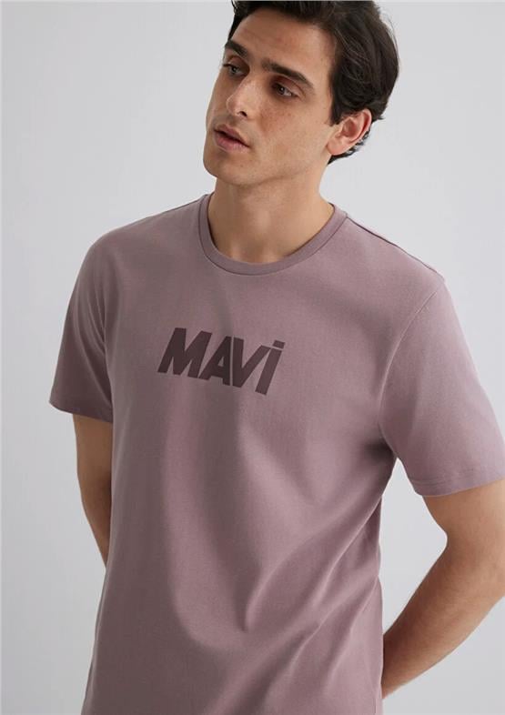 Mavi M066846-89596 Toadstool Erkek Slim Mavi Baskılı T-Shirt