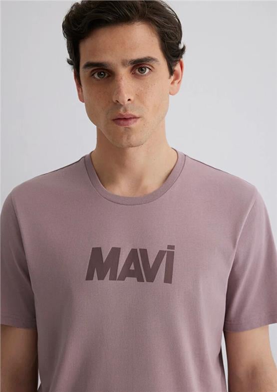 Mavi M066846-89596 Toadstool Erkek Slim Mavi Baskılı T-Shirt