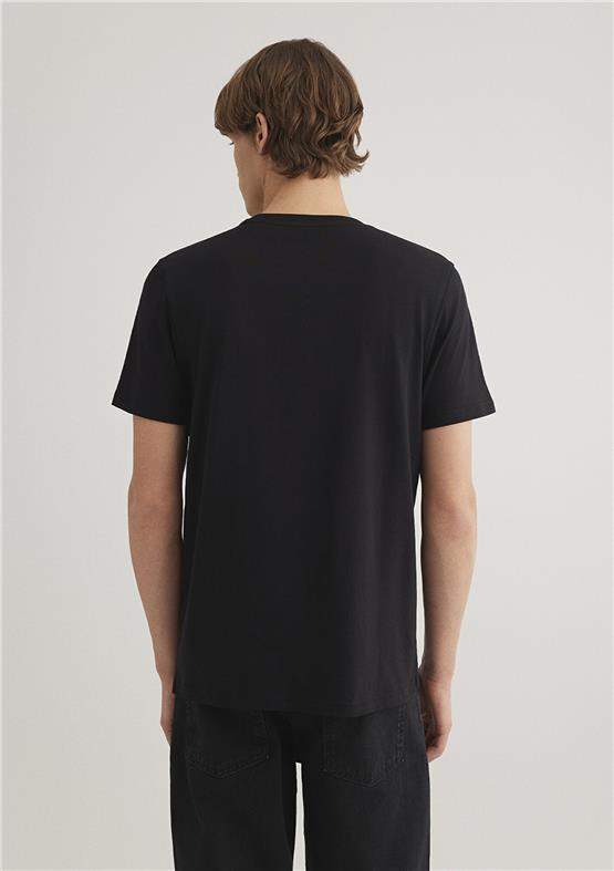 Mavi M066875-900 Siyah Erkek Superman Baskılı T-Shirt