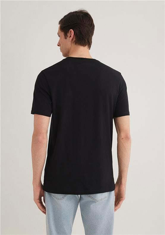 Mavi M067053-900 Siyah Erkek Regular Galata İstanbul Baskılı T-Shirt