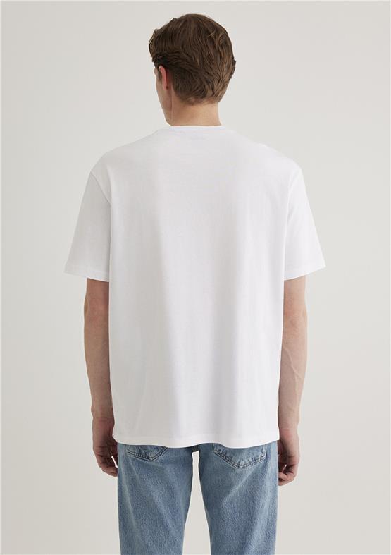 Mavi M067074-620 Beyaz Erkek Logo Nakışlı T-Shirt