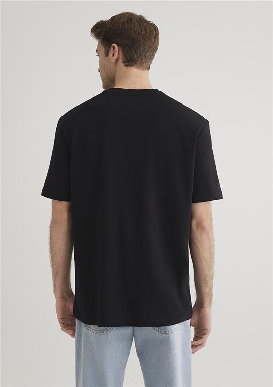 Mavi M067074-900 Siyah Erkek Logo Nakışlı T-Shirt