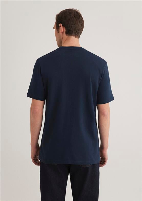 Mavi M067114-34319 Gece Lacivert Erkek İstanbul Baskılı T-Shirt