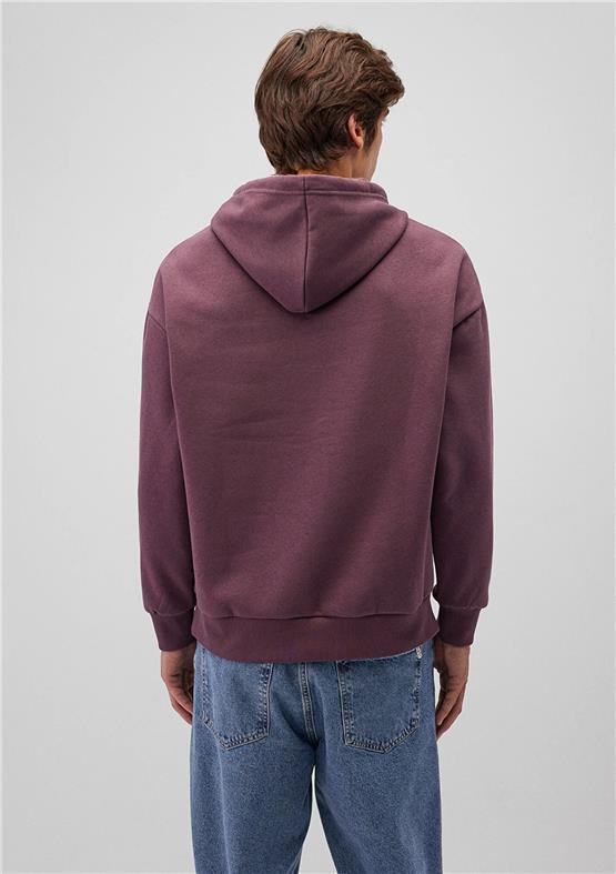 Mavı M067149-70260 Huckleberry Erkek Oversıze Kapusonlu Mavı Logo Baskılı Sweatshırt