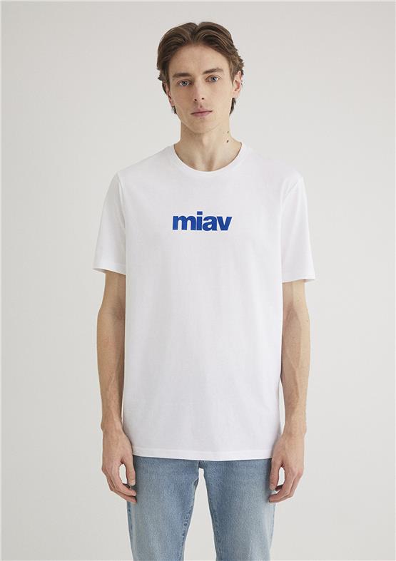 Mavi M067153-620 Beyaz Erkek Regular Mıav Baskılı T-Shirt