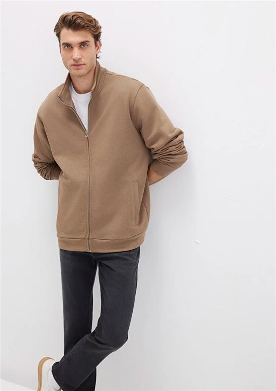 Mavı M0S10377-70378 Shıtake Erkek Modellı Tam Fermuarlı Oversıze Sweatshırt