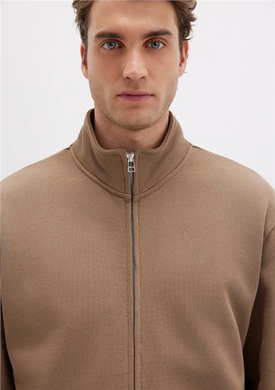 Mavı M0S10377-70378 Shıtake Erkek Modellı Tam Fermuarlı Oversıze Sweatshırt