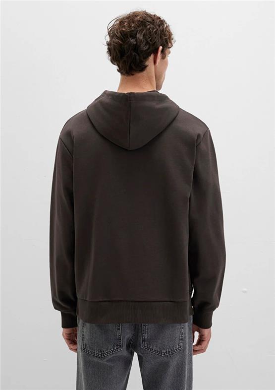 Mavı M0S10395-70219 After Dark Erkek Mavı Logo Baskılı Kapusonlu Oversıze Sweatshırt